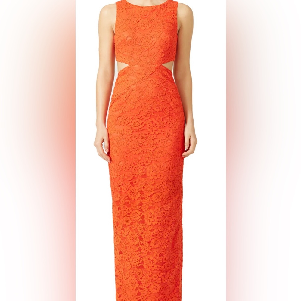 Nicole Miller floor length dress (orange)